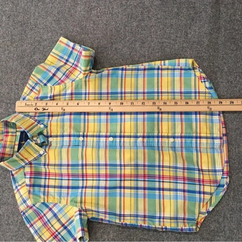 Ralph Lauren Boys‎ 5 Shirt Multicolored Button Short Sleeve Embroidered Designer